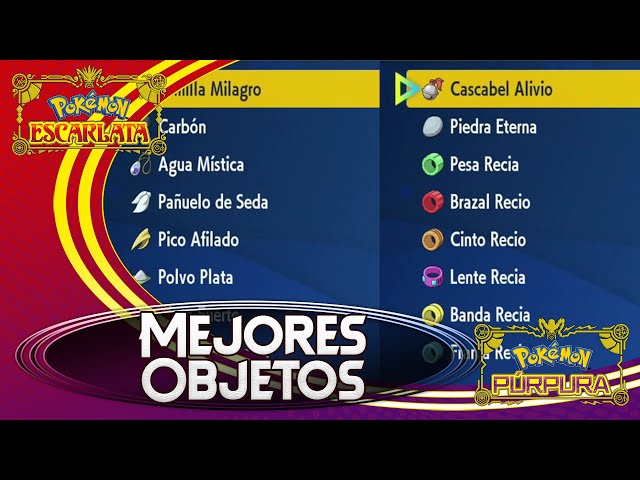 los 10 mejores objetos de pokemon escarlata y violeta para el juego competitivo